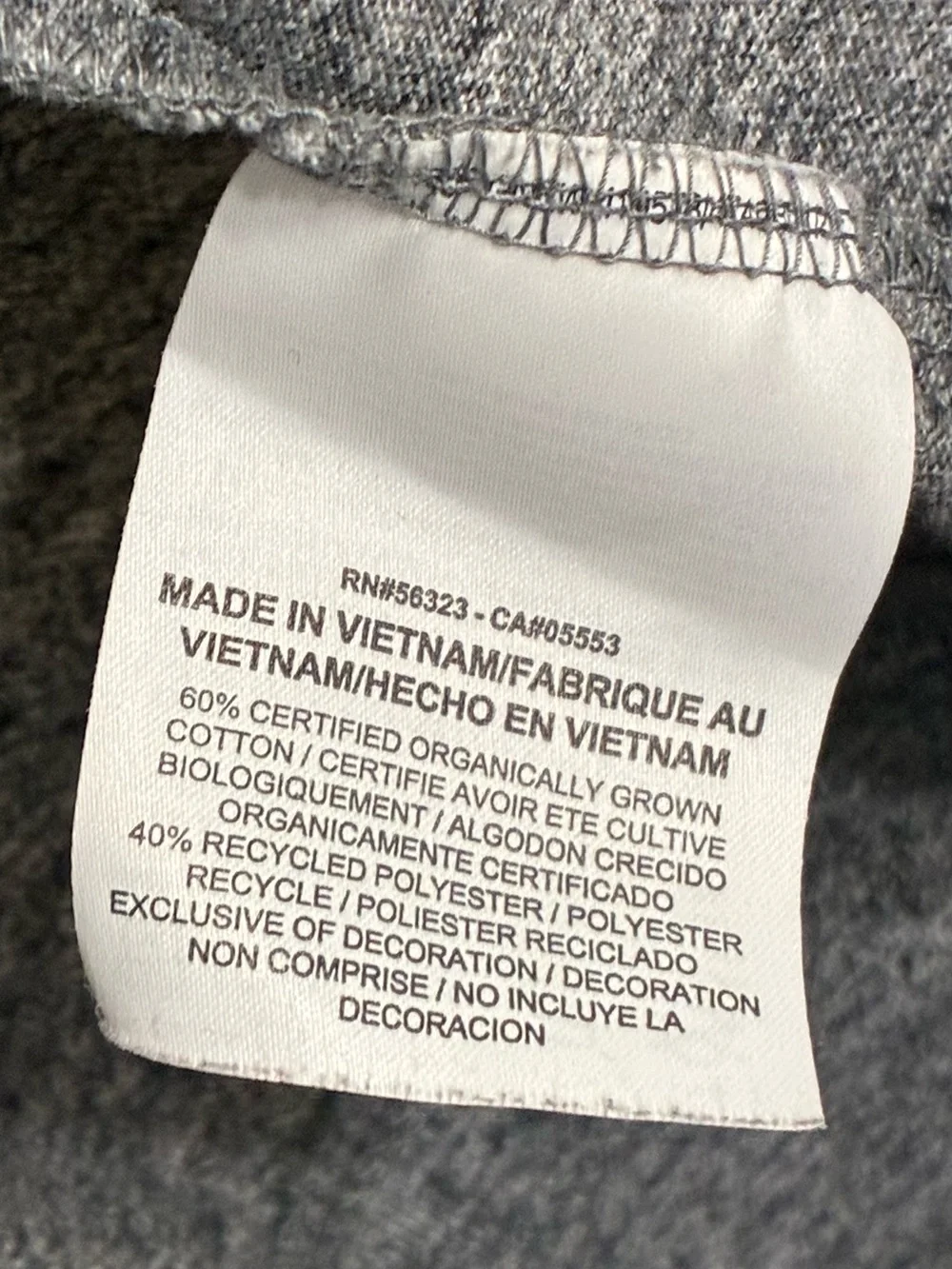 Nike Gray Full-Zip Hoodie with White Logo -Size M